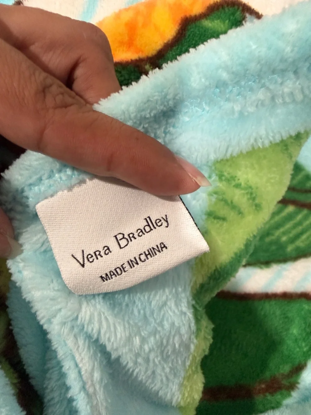 Vera‎ Bradley XL Oversized Throw Blanket Lemon Grove Floral